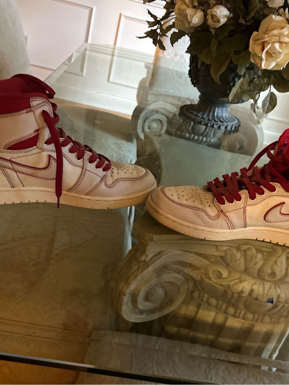 Jordan High-Top Sneakers in White and Red men’s size 11 - Picture 5 of 5